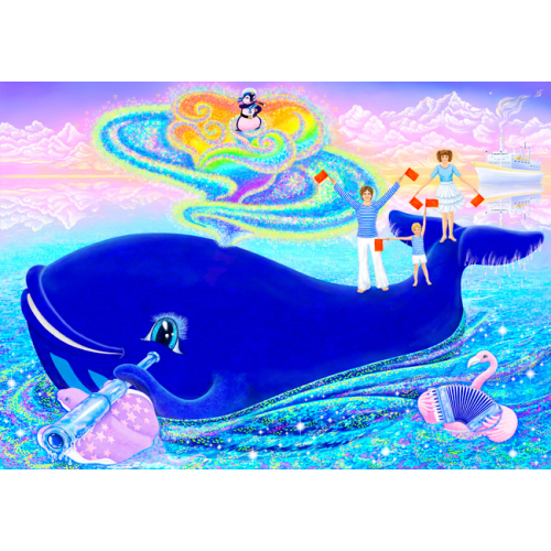 Цветная иллюстрация к песне «КРАСОТА СИНЕГО КИТА»